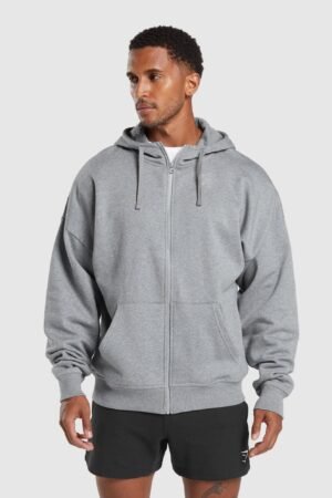 Essential Oversized Zip Up Hoodie